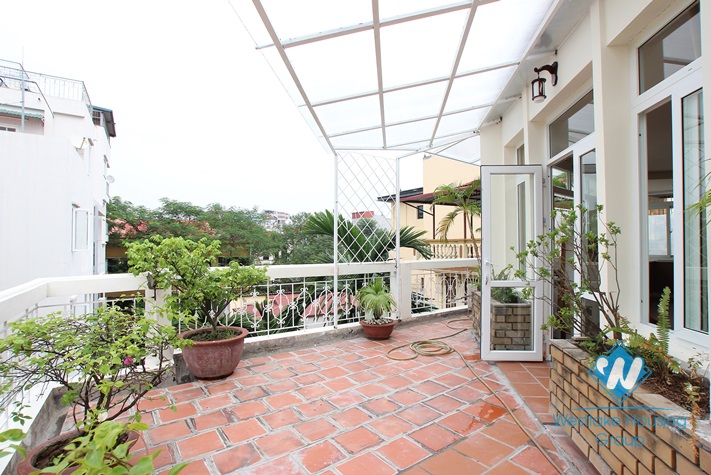 Brand new apartment with large balcony for rent in Tay Ho Street, Tay Ho, Ha Noi